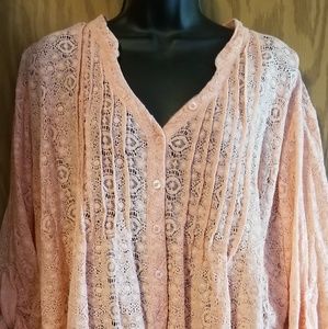 Stunning Peach Lace Top